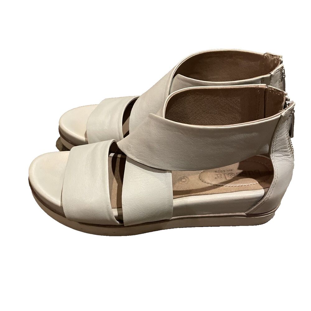 Bussola Potsdam Pauline Beige Leather Sandal Shoes Womens EU 39 US 8.5